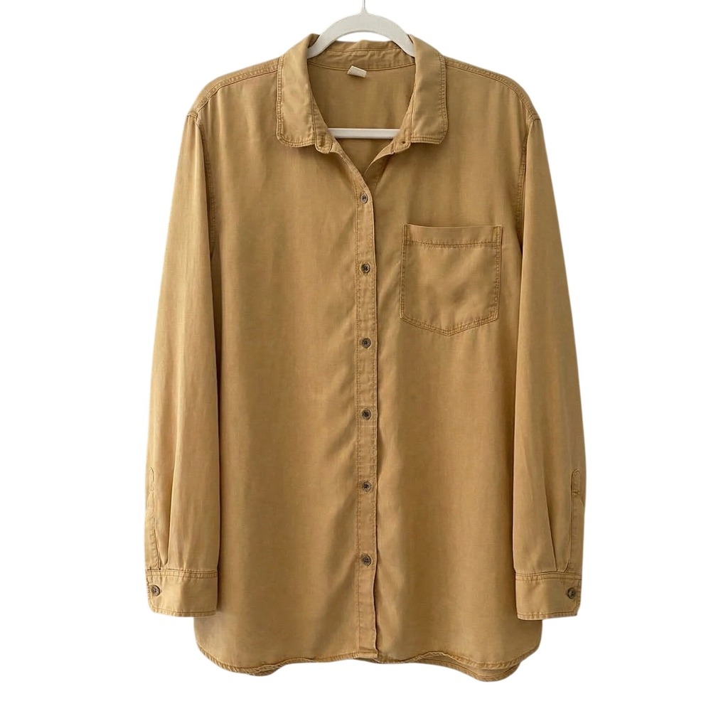 Loose Button-Front Shirt Long sleeve Fall Autumn Cabincore Gorpcore